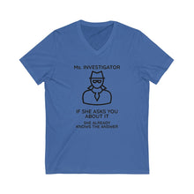 Load image into Gallery viewer, Ms. Investigator Short Sleeve V-Neck Tee