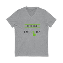 Load image into Gallery viewer, Unisex Jersey Short Sleeve V-Neck Tee
