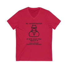 Load image into Gallery viewer, Ms. Investigator Short Sleeve V-Neck Tee
