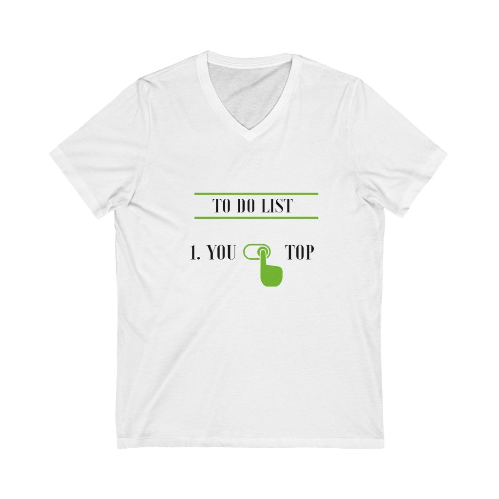 Unisex Jersey Short Sleeve V-Neck Tee