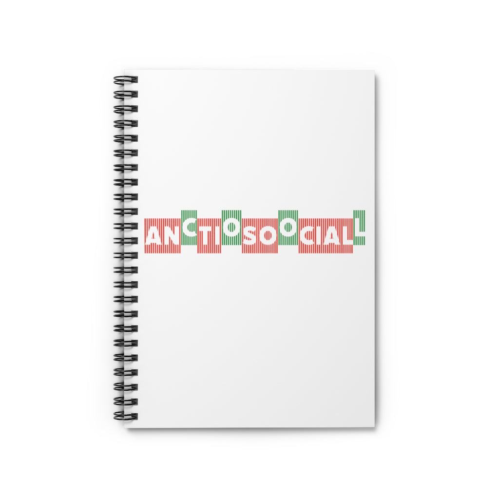 Antisocial Spiral Notebook - Ruled Line