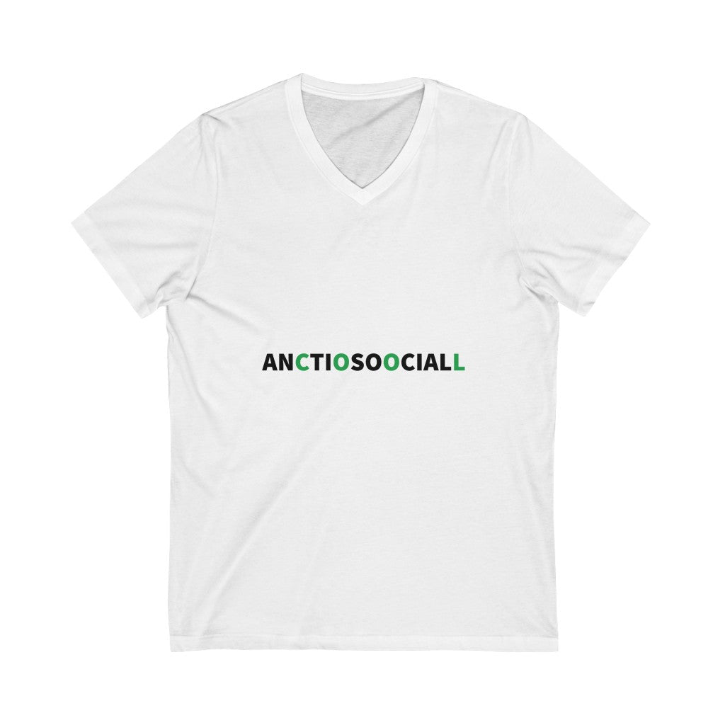 ANTISOCIAL Short Sleeve V-Neck Tee