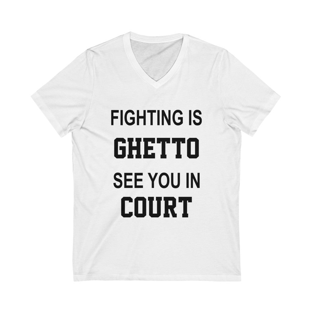 See You In Court Short Sleeve V-Neck Tee