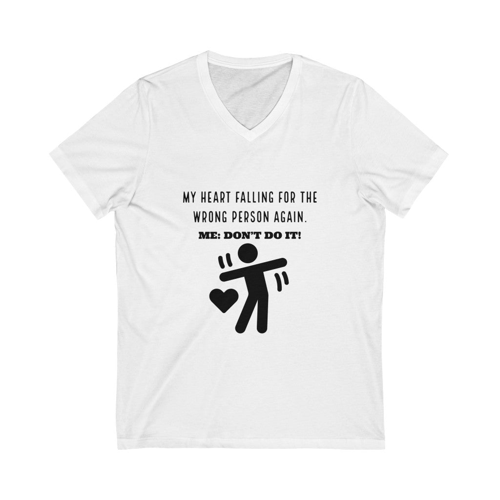 Unisex Jersey Short Sleeve V-Neck Tee