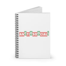 Load image into Gallery viewer, Antisocial Spiral Notebook - Ruled Line
