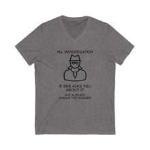 Load image into Gallery viewer, Ms. Investigator Short Sleeve V-Neck Tee
